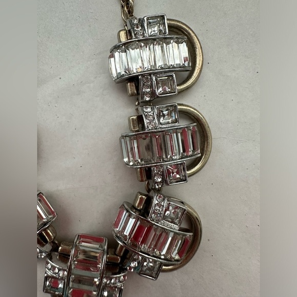 Banana Republic Necklace with Baguette Rhinestones. Intricate Design Features. - Picture 4 of 9